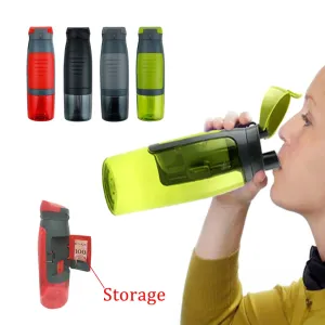 750ML Water Bottle Storage Wallet Outdoor Sports Kettle Creative Cup Hidden Safety Storage Box Camping Running Tennis Bike