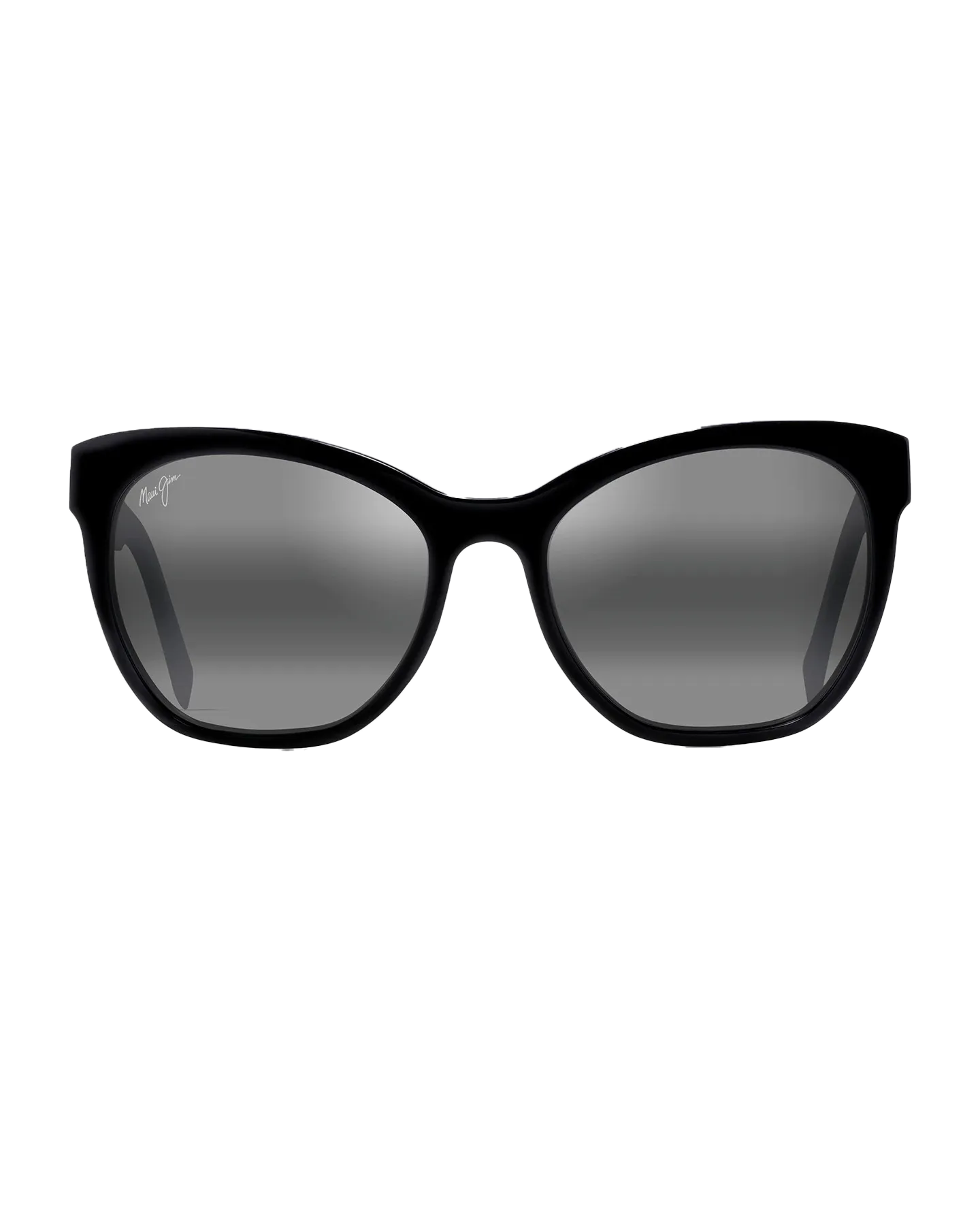 Alulu Polarised Cat Eye Sunglasses in Gloss Black & Neutral Grey