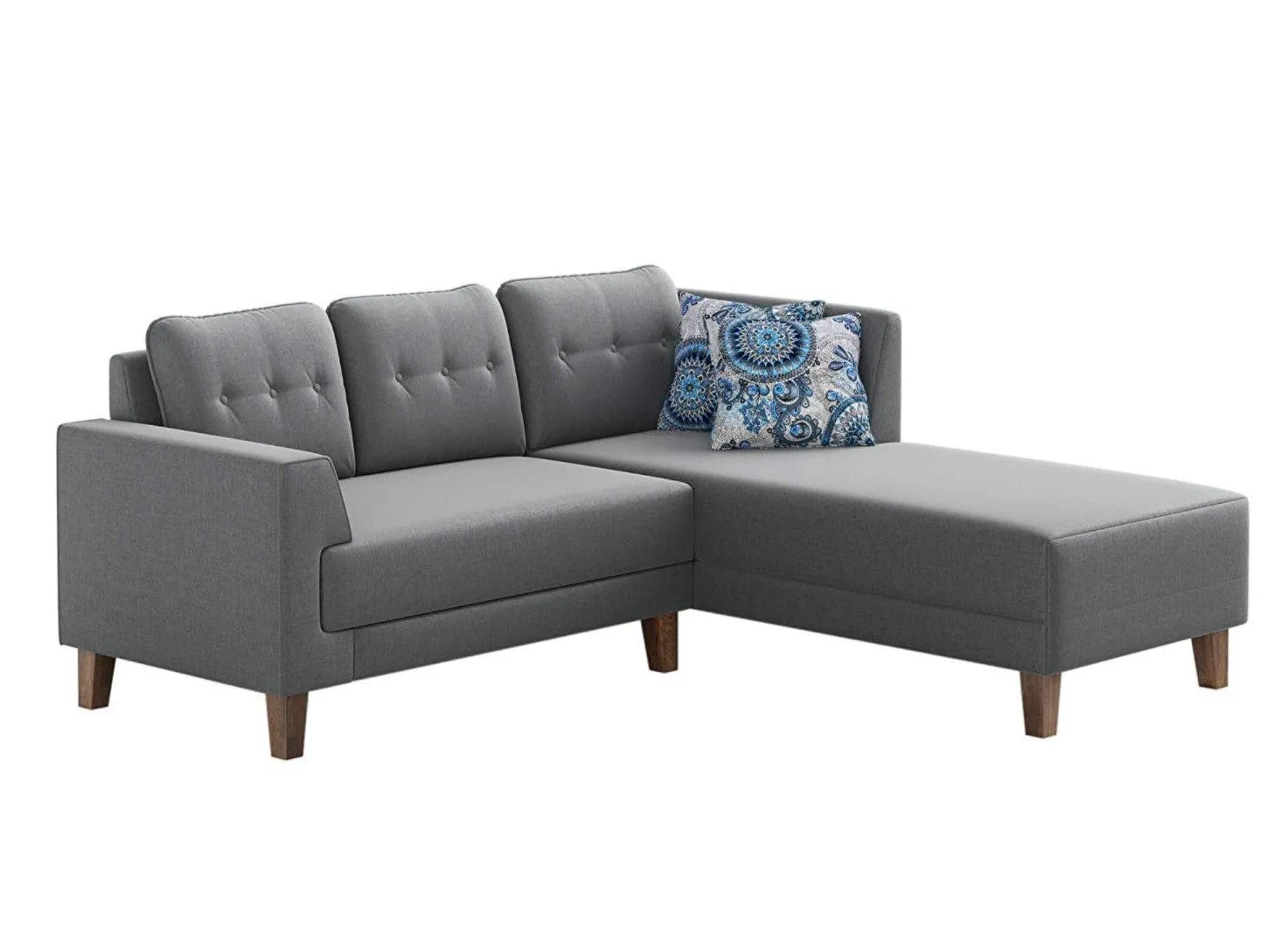 Azul 5 seater Left-Side L Shape Fabric Sofa Set