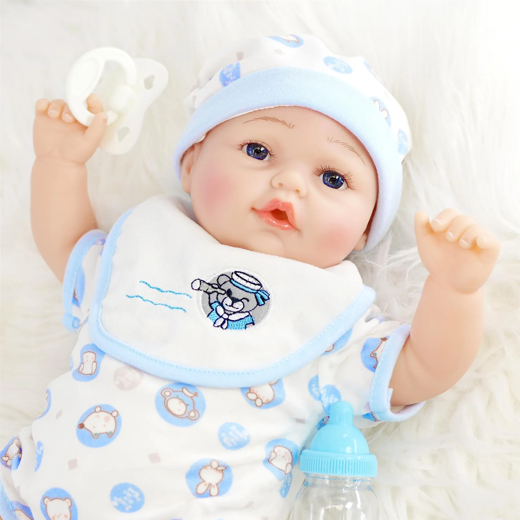 BiBi Doll Reborn Boy "Azul" (43 cm / 17")