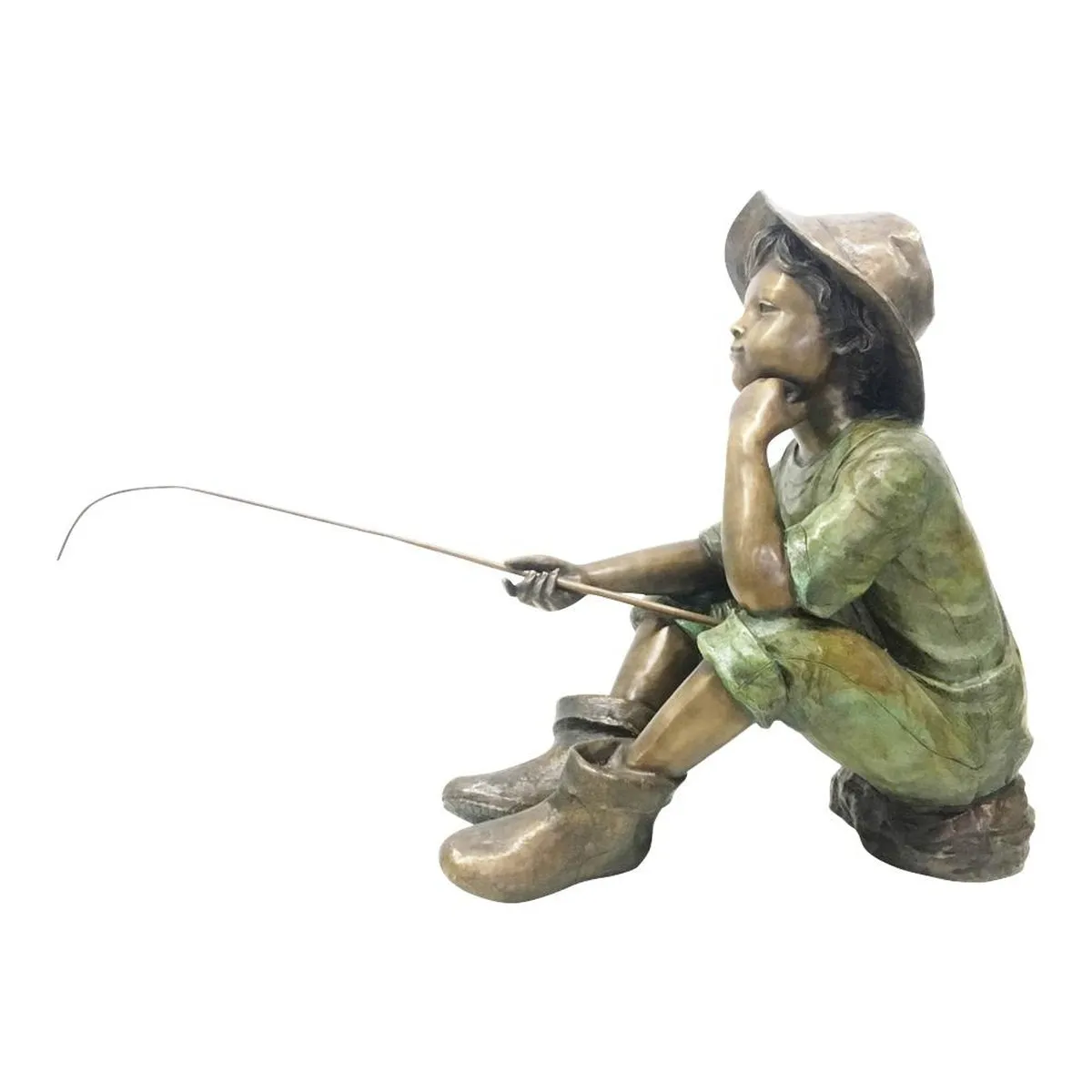 Bronze Little Fisherman Statue