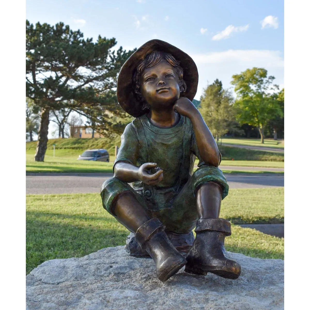 Bronze Little Fisherman Statue