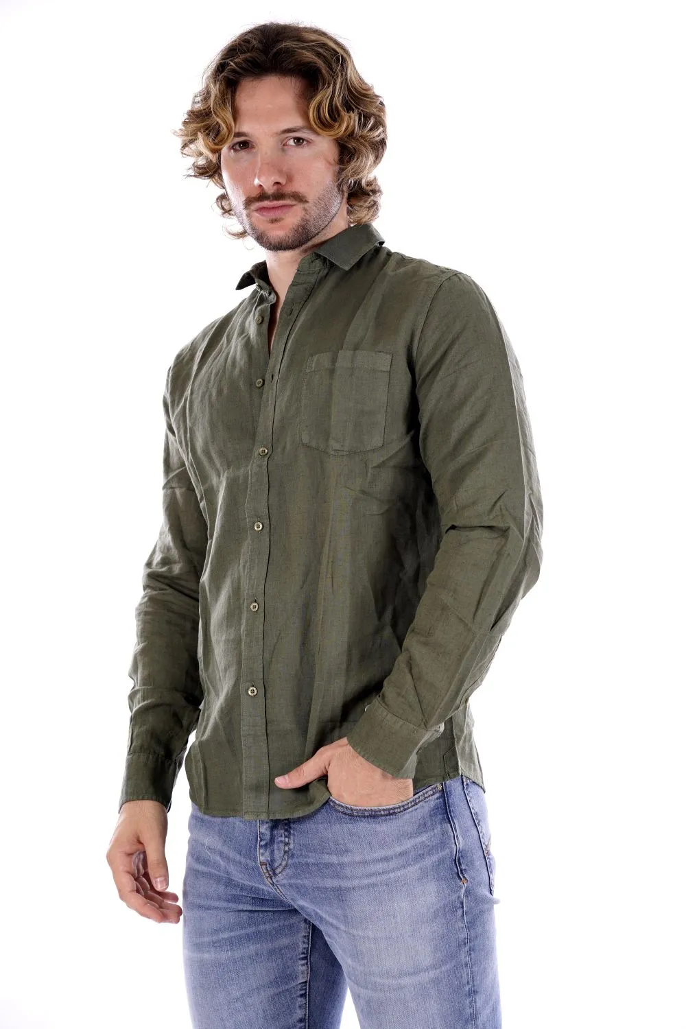 Camicia SMITHY'S da Uomo - verde SS24MCA401MILITARE