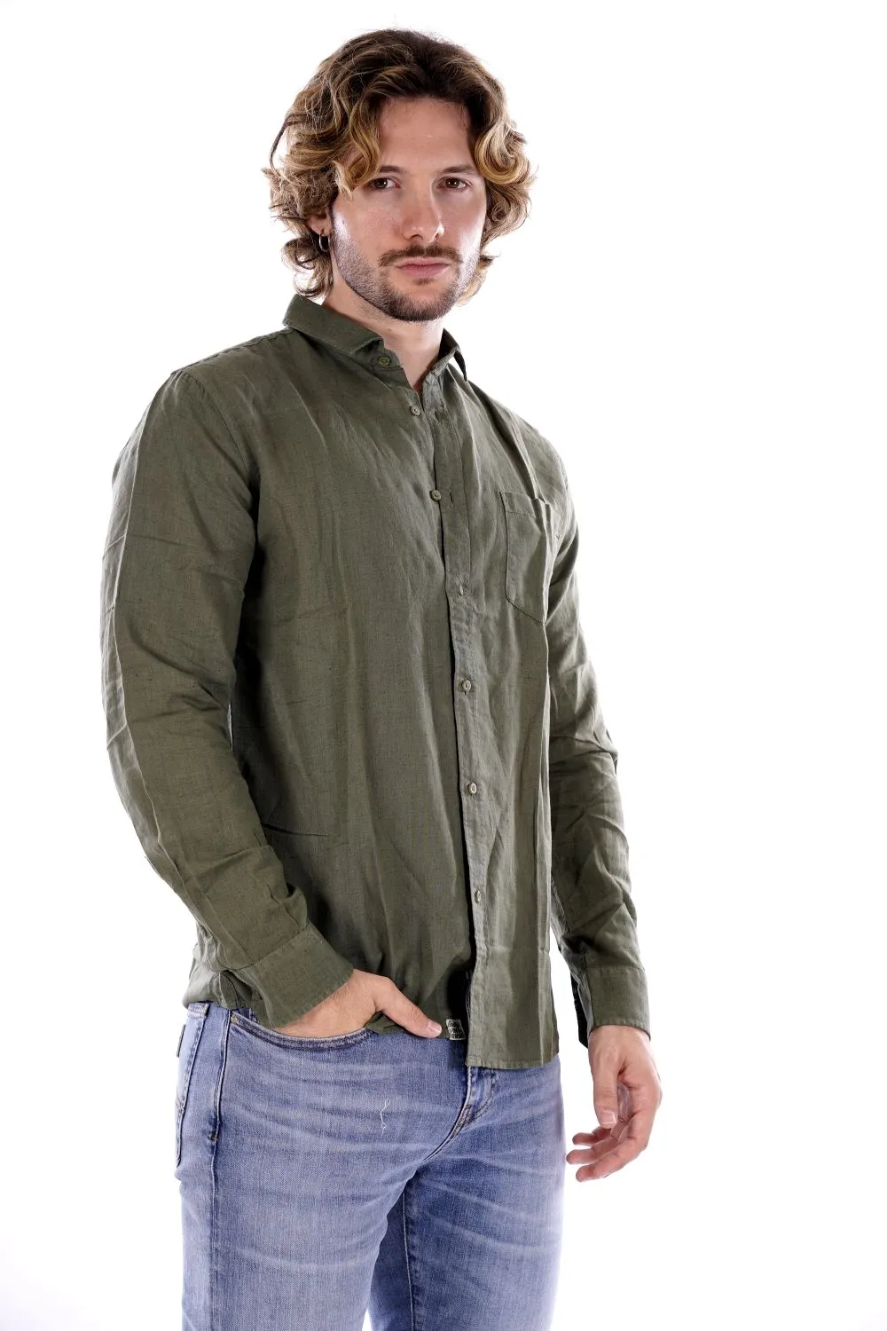 Camicia SMITHY'S da Uomo - verde SS24MCA401MILITARE