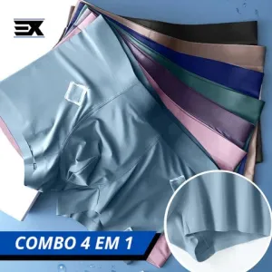 Cueca Confort Seda Gelo - COMBO 4 EM 1