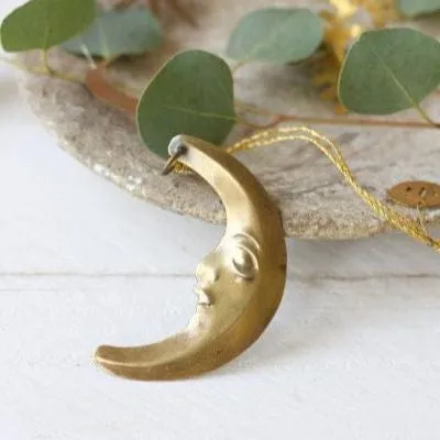 De Weldaad Half Moon Gold Metal Ornament