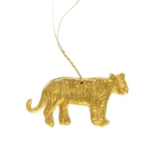 De Weldaad Tiger Gold Metal Ornament