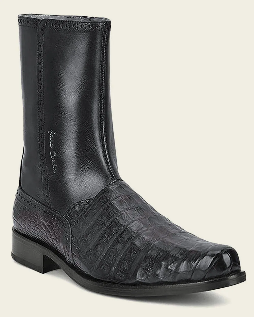 Dress black exotic boot