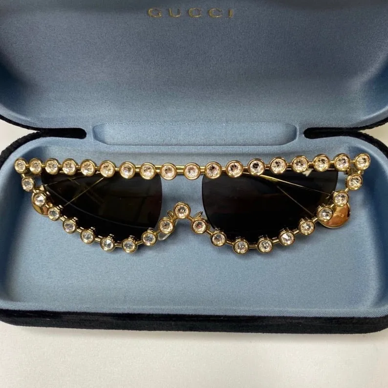 Gucci Crystal Cat Eye Sunglasses