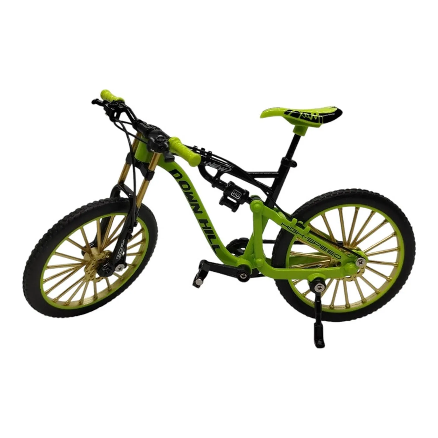 Jada Toys Vehículo Bicicleta Verde Llanta Negra Rin Dorado Escala 1:8 Mountain Bike