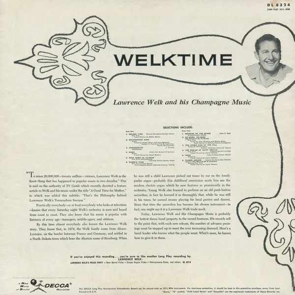 Lawrence Welk And His Champagne Music - Welktime (LP) (VG)