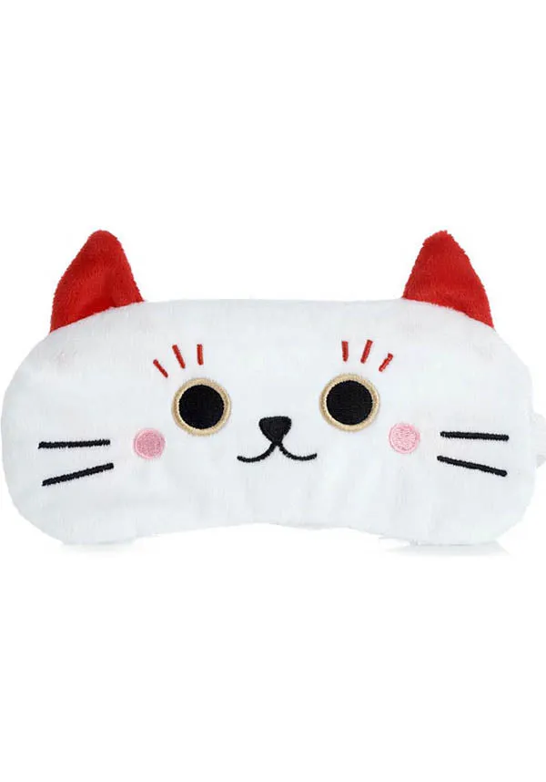 Maneki Neko Lucky Cat | PLUSH EYE MASK*