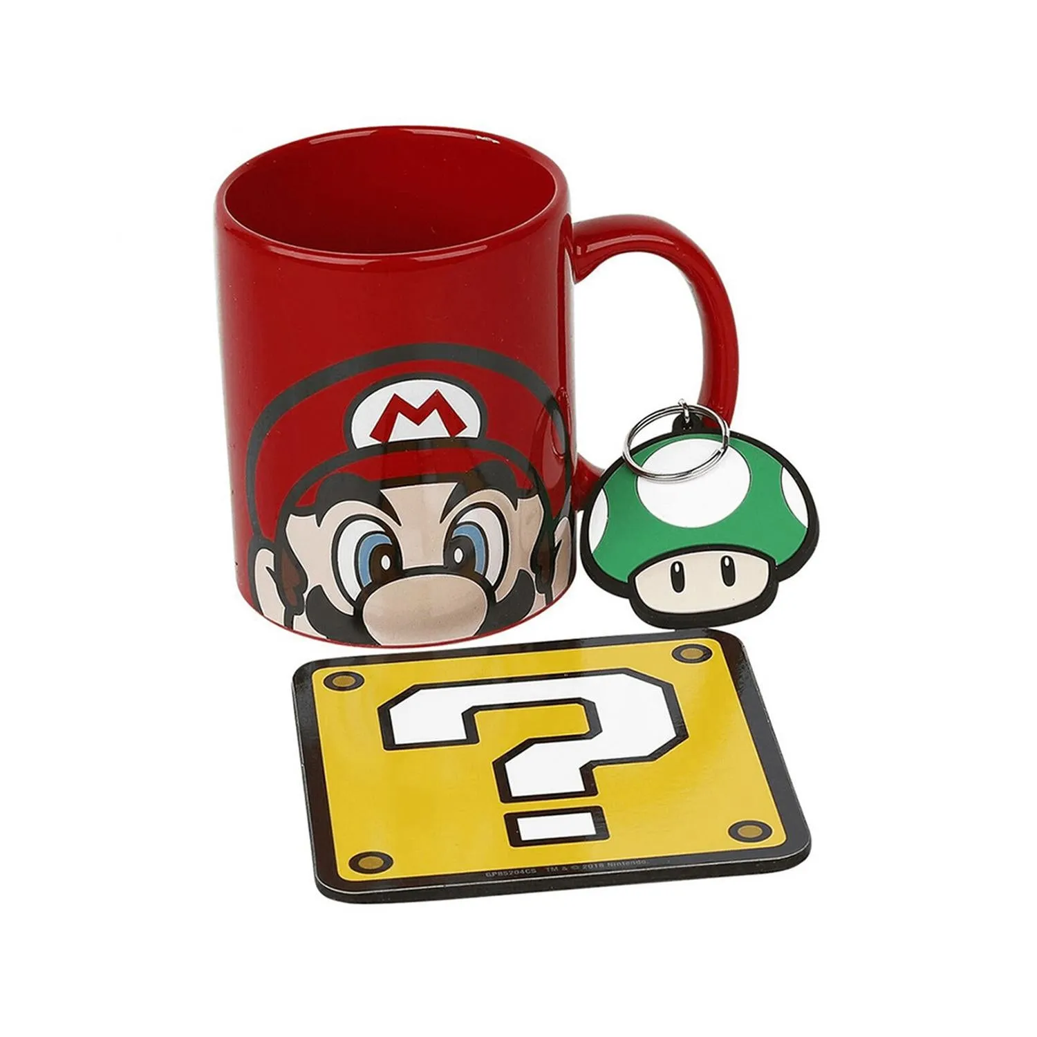 Pyramid Internacional Set Taza, Posavasos Y Llavero Mario Bros