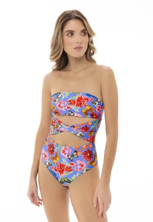 Two-Way Butterfly Blue One Piece